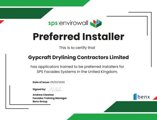 Gypcraft recognised as preferred SPS Facades Systems installer